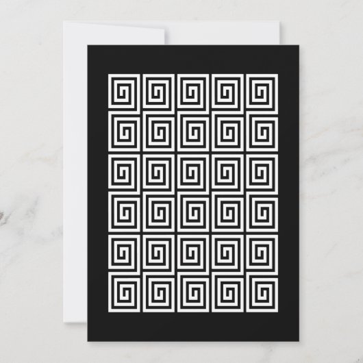 Invitation Motif clé grec (Devant)