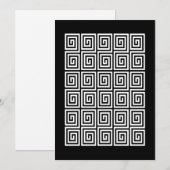 Invitation Motif clé grec (Devant / Derrière)