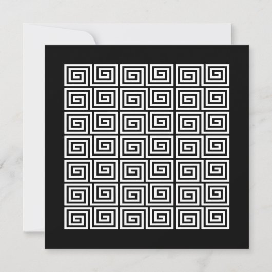 Invitation Motif clé grec (Devant)