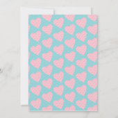 Invitation Motif Coeur Valentines Jour Rose Genre Révélation (Dos)