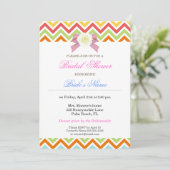 Invitation Motif coloré Chevron Zigzag Stripes (Debout devant)