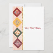 Invitation Motif coloré de tissus (Dos)