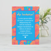 Invitation Motif coloré Paisley (Debout devant)