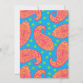 Invitation Motif coloré Paisley (Dos)
