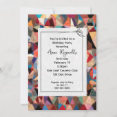 Invitation Motif Crazy Quilt Avec Fête De L'Aiguille (Devant)