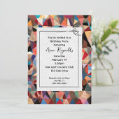 Invitation Motif Crazy Quilt Avec Fête De L'Aiguille (Debout devant)