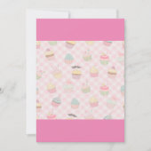 Invitation Motif Cupcake Gingham Rose (Devant)