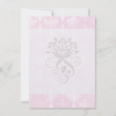 Invitation motif damassé rose doux (Dos)