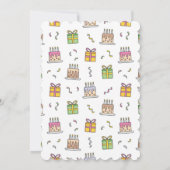 Invitation Motif d'anniversaire joyeux (Dos)