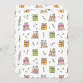 Invitation Motif d'anniversaire joyeux (Devant / Derrière)