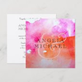 Invitation Motif d'aquarelle (Devant / Derrière)