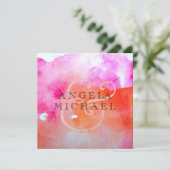 Invitation Motif d'aquarelle (Debout devant)