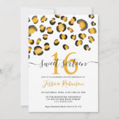 Invitation Motif d'aquarelle de léopard sauvage moderne Sweet (Devant)