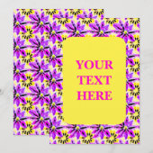 Invitation Motif d'aquarelle florale artistique (Devant / Derrière)