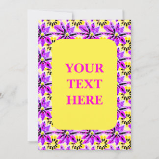 Invitation Motif d'aquarelle florale artistique