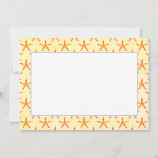 Invitation Motif d'aquarelle Starfish (Devant)