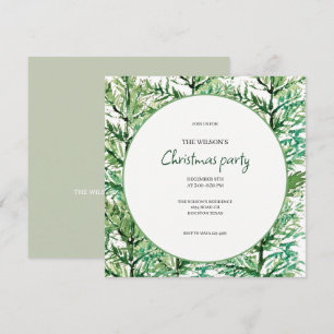 Invitation Motif d'arbre à l'aquarelle artistique