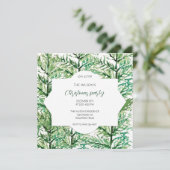 Invitation Motif d'arbre d'aquarelle artistique (Debout devant)