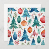 Invitation Motif d'arbre de Noël (Devant / Derrière)