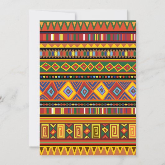 Invitation Motif d'art ethnique en Afrique (Devant)