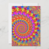 Invitation Motif d'art fractal rose (Dos)