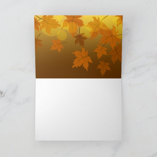Invitation Motif d'automne avec feuilles d'érable en chute et (Intérieur)