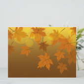 Invitation Motif d'automne avec feuilles d'érable tombant et  (Debout devant)