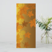 Invitation Motif d'automne avec feuilles d'érable tombantes e (Debout devant)