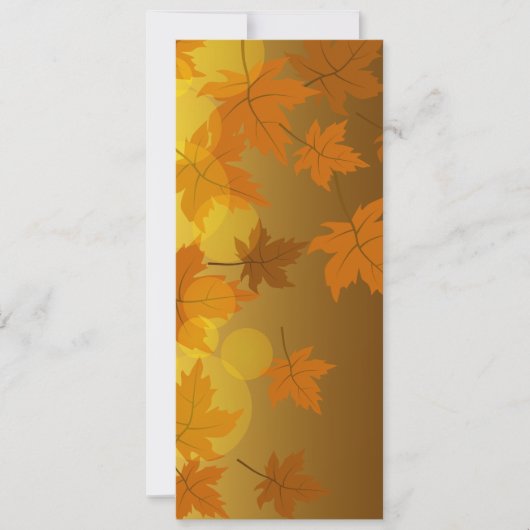 Invitation Motif d'automne avec feuilles d'érable tombantes e (Devant)