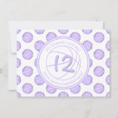 Invitation motif de ballons de basket-ball violets pastel pou (Dos)