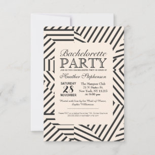 Invitation Motif de bandes géométriques linéaires minimales