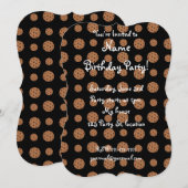 Invitation motif de biscuits à puce de chocolat noir (Devant / Derrière)