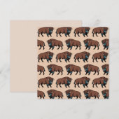 Invitation Motif de bison de Buffalo (Devant / Derrière)