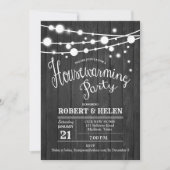 Invitation Motif de bois gris du foyer (Devant)