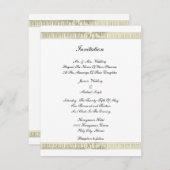 Invitation Motif de bordure dorée (Devant / Derrière)