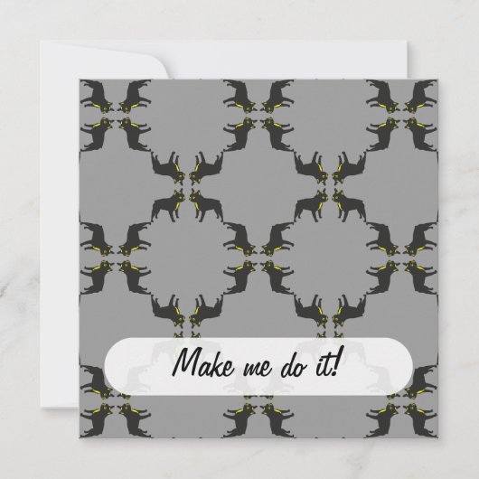 Invitation Motif de Bouledogue Français (Devant)