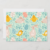 Invitation Motif de brunch de Pâques et chasse aux oeufs (Dos)