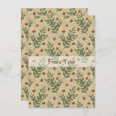 Invitation Motif de café (Devant / Derrière)