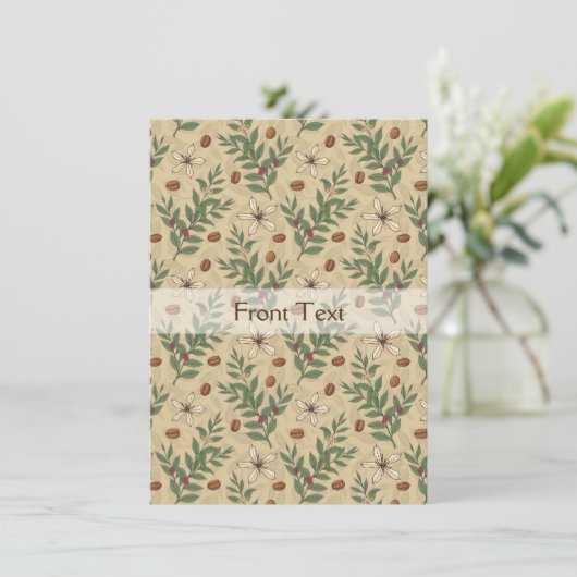 Invitation Motif de café (Debout devant)