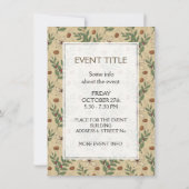 Invitation Motif de café (Dos)