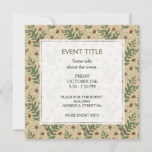 Invitation Motif de café