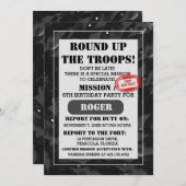 Invitation Motif de camouflage gris urbain (Devant / Derrière)