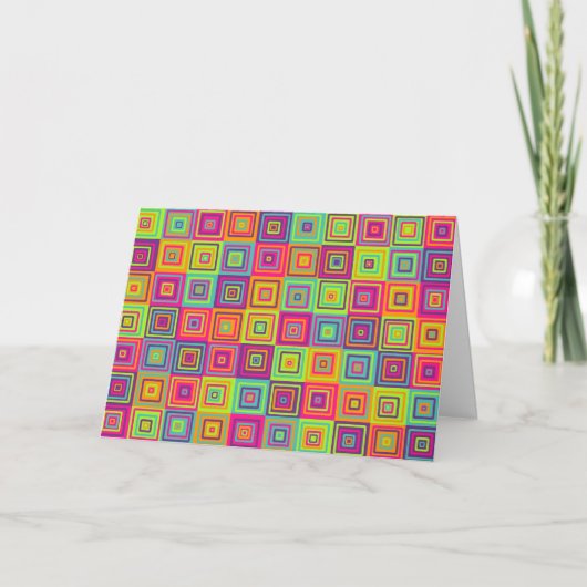 Invitation Motif de carrés (Devant)