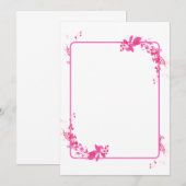 Invitation Motif de cascade de feuilles rustique rose (Devant / Derrière)