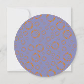 Invitation Motif de cercles carrés violets orange tourbillonn (Dos)