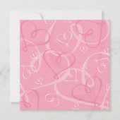 Invitation Motif de cœur rose (Devant)