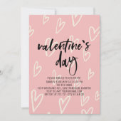 Invitation Motif de coeur rose Saint Valentin (Devant)
