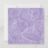 Invitation Motif de cœur violet (Devant)