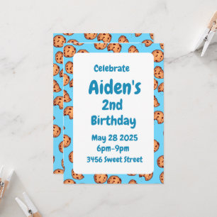 Invitation Motif de cookies à puces de chocolat
