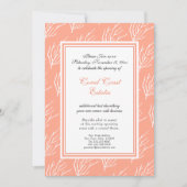 Invitation Motif de corail sur mesure Couleurs Élégant Événem (Devant)